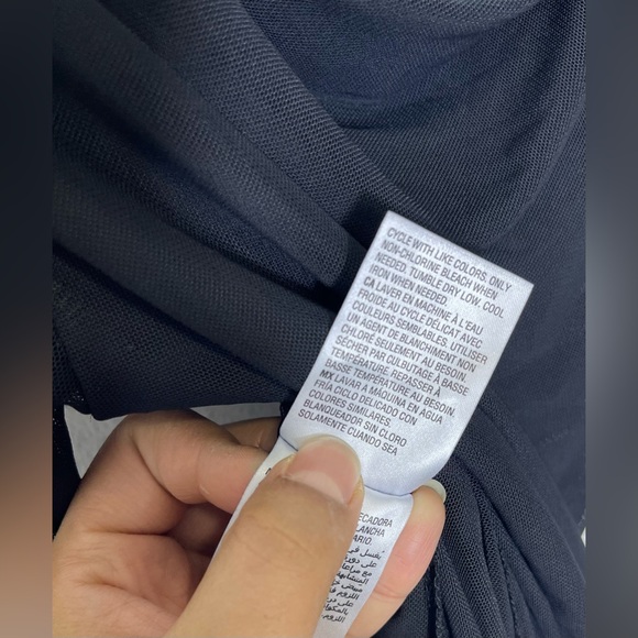 Bar III Women's Cowlneck Long-Sleeve Mesh Top, Created for Macy's SIZE: L - Picture 5 of 5